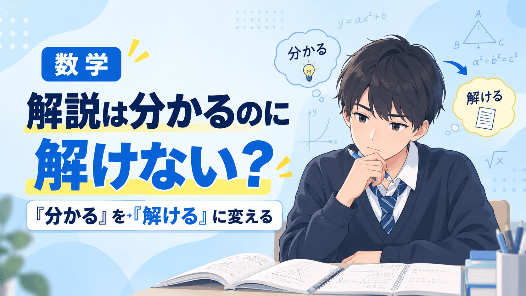 数学の解説は分かるのに自力で解けない理由と勉強法