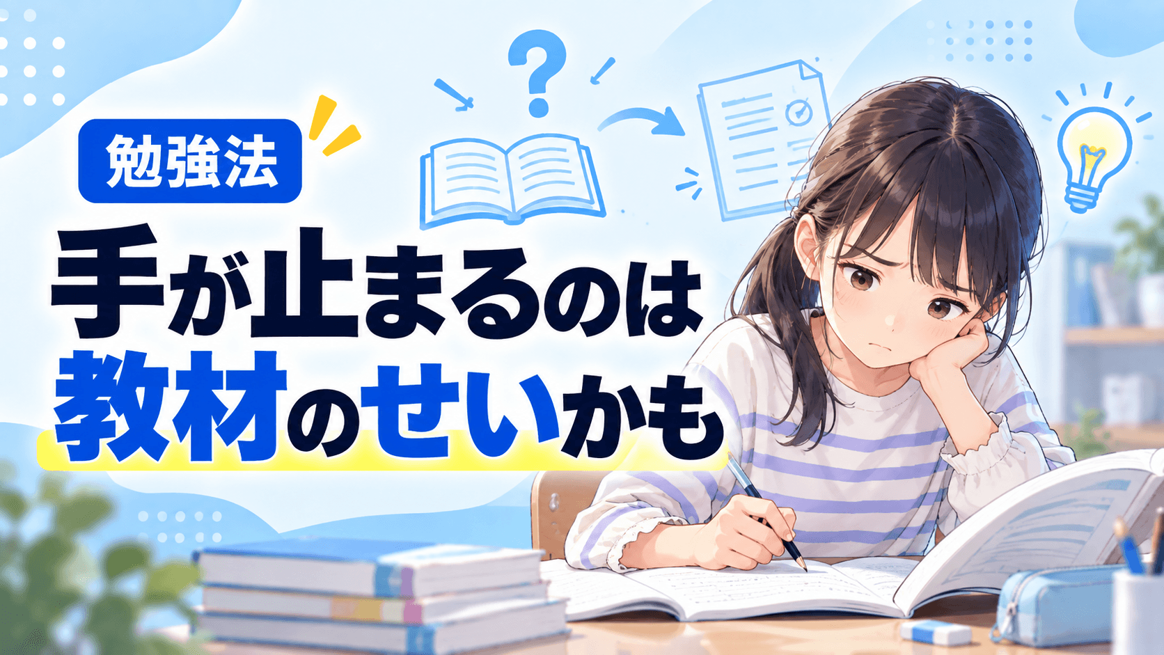 わからないと手が止まるのは教材のせいかも?