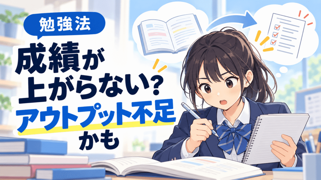 勉強しているのに成績が上がらない。その原因は「アウトプット不足」かもしれない