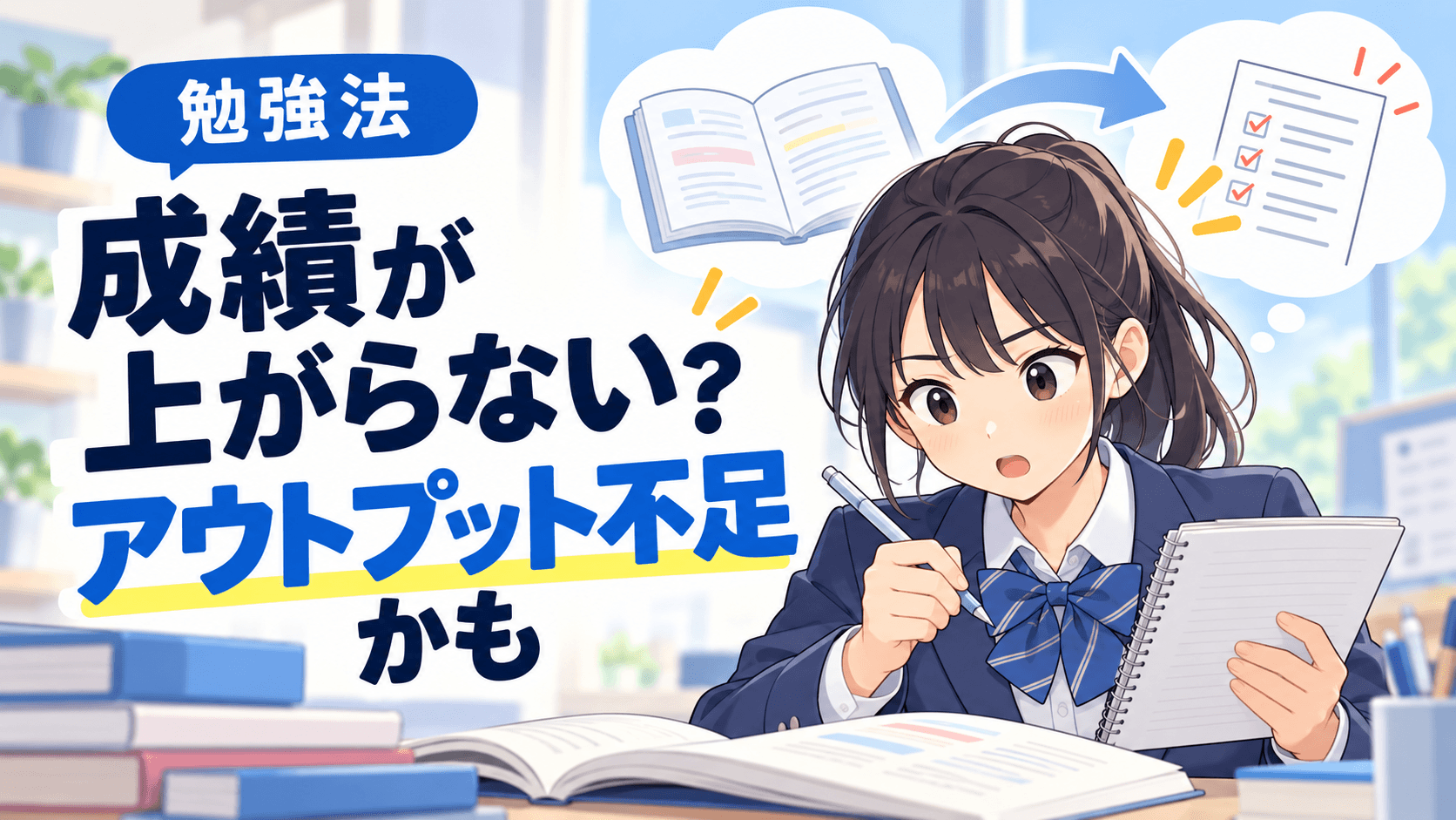 勉強しているのに成績が上がらない。その原因は「アウトプット不足」かもしれない