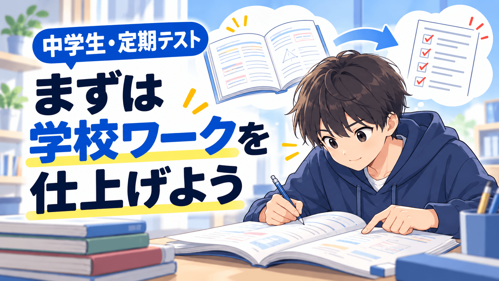 中学生の定期テスト対策|学校のワークが完璧になる前に他の教材へ手を広げていませんか?