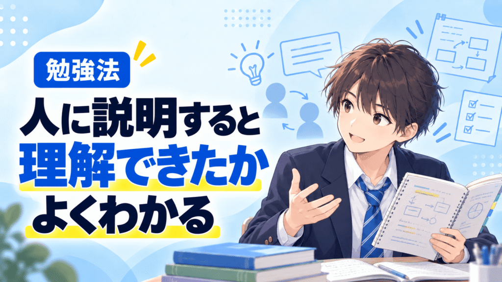 人に説明すると、本当に理解できているかが分かる
