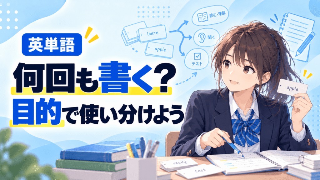 英単語は何回も書いて覚えた方がいい？
