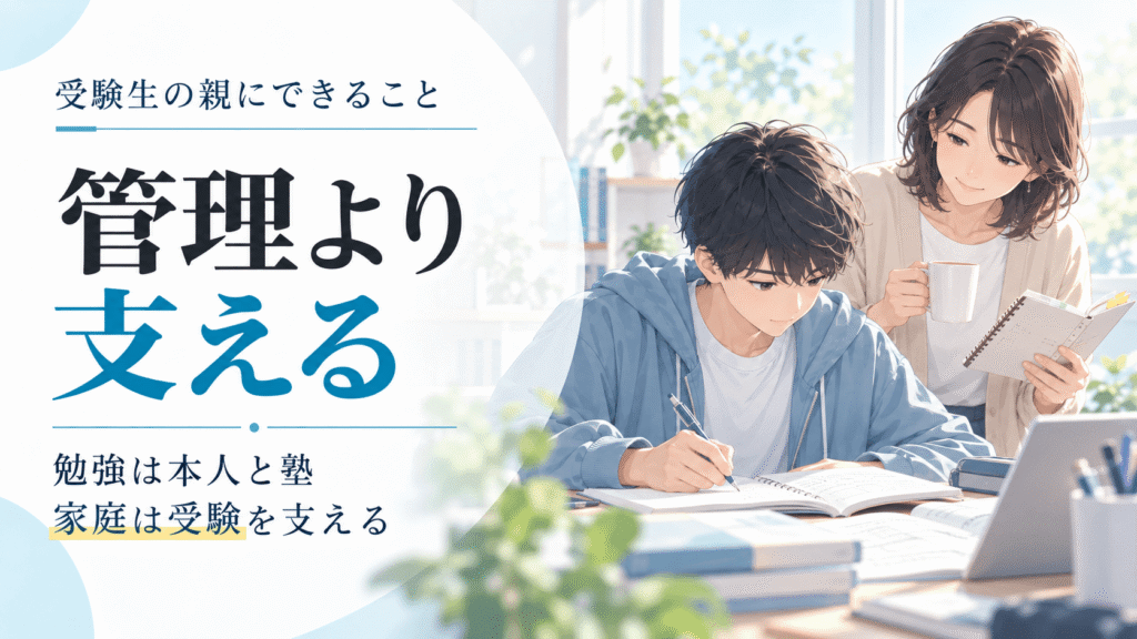 受験生の親にできること｜勉強管理より支えてほしいこと
